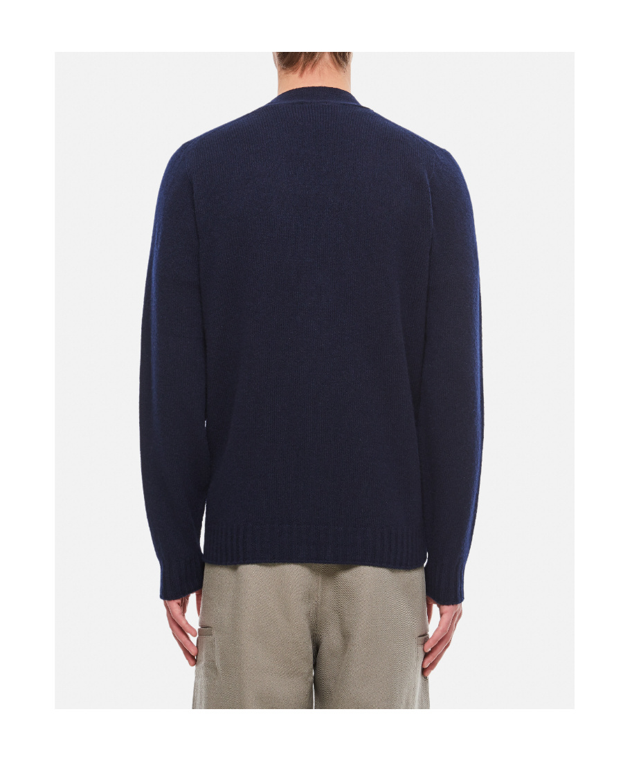 Drumohr Long-sleeved Knitted Cardigan In Black
