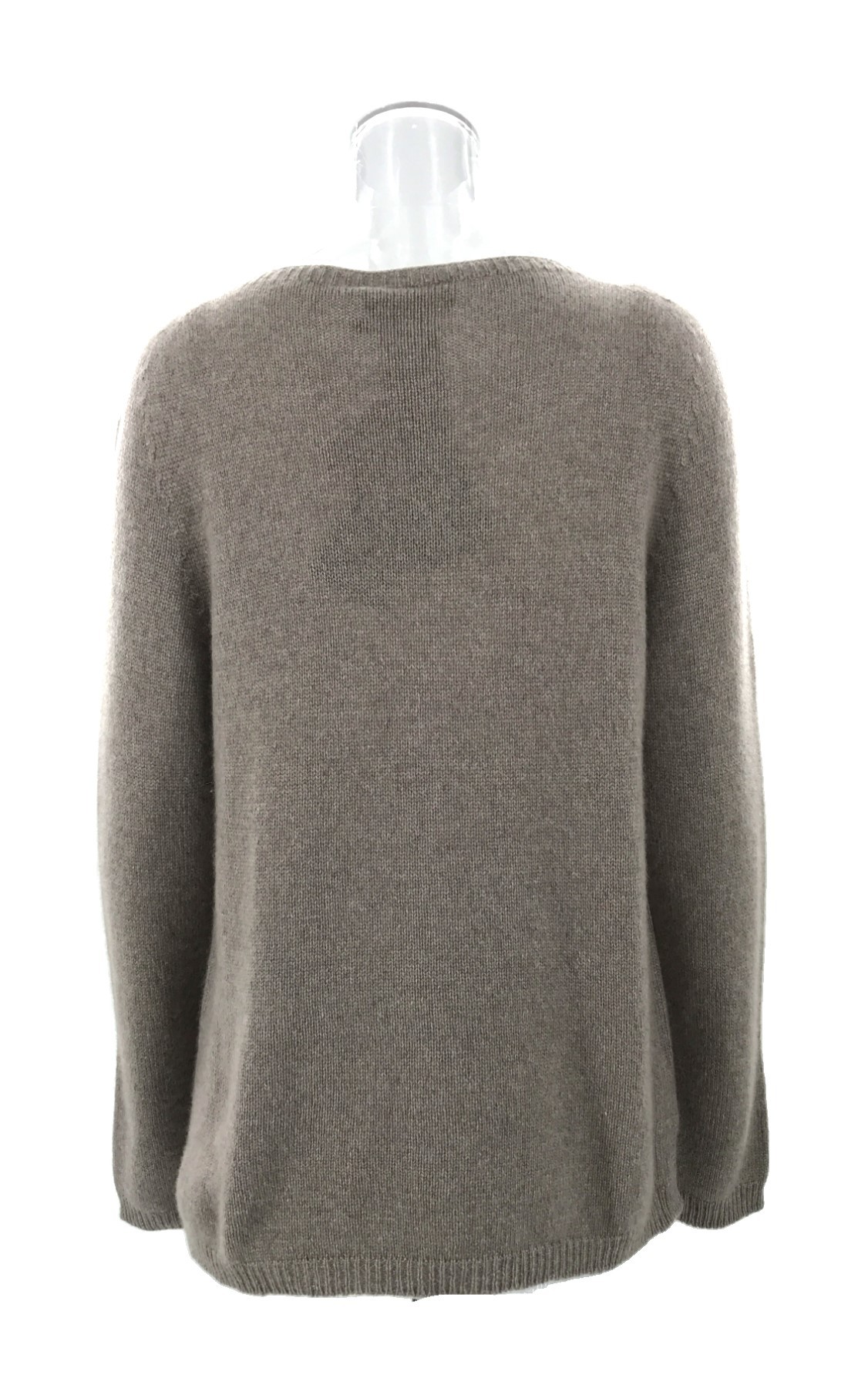 Max Mara Long-sleeved Knitted Sweater In Gray