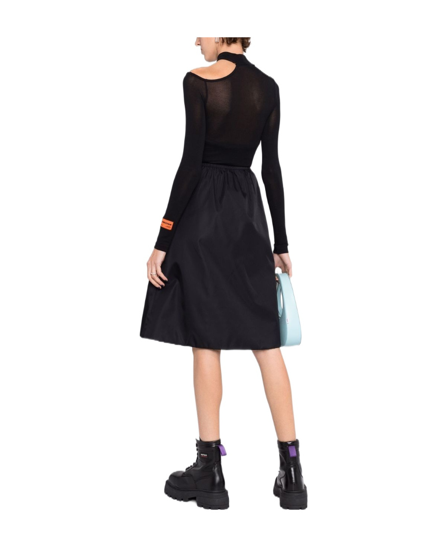 Heron Preston Cut-out Shoulder Long-sleeve T-shirt In Black