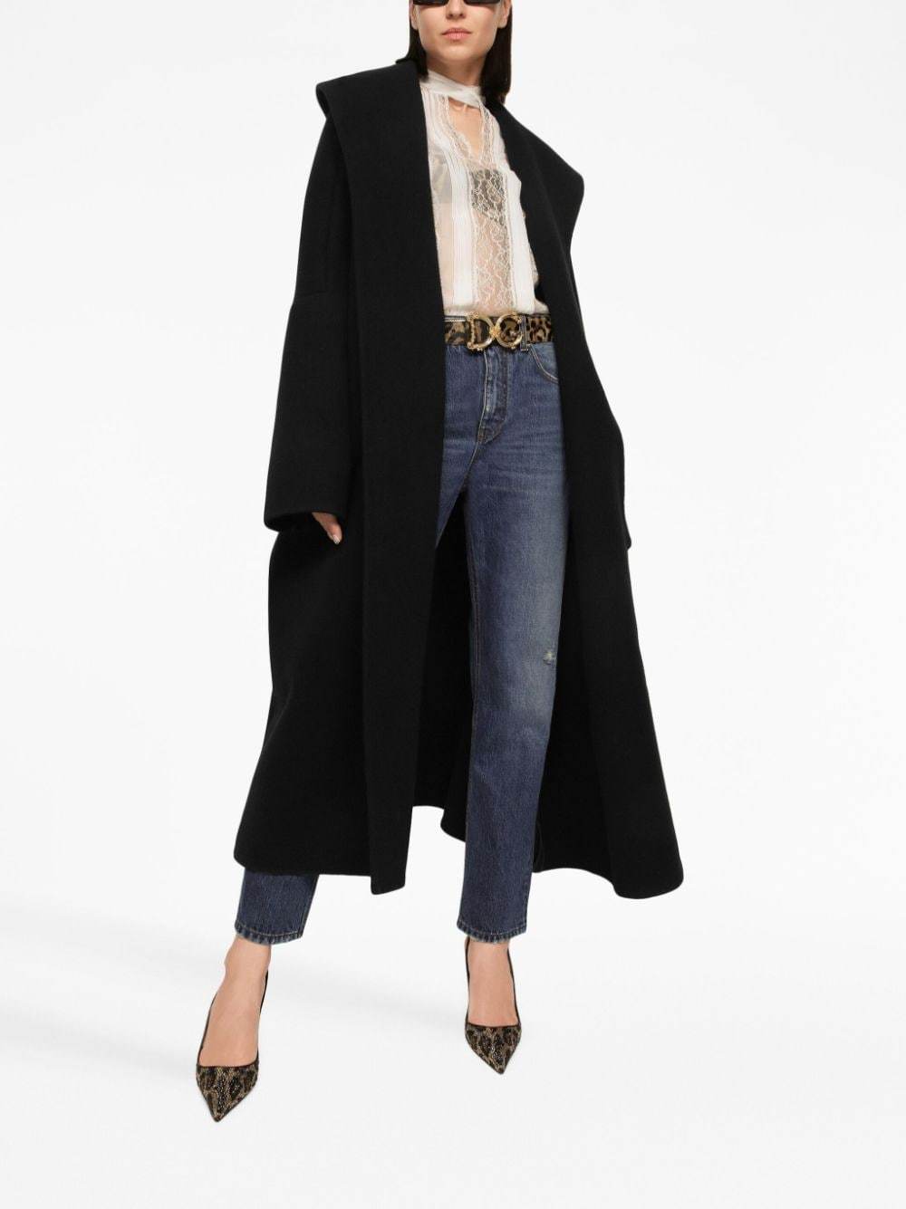 Dolce & Gabbana Logo-plaque Straight-leg Jeans In Blue