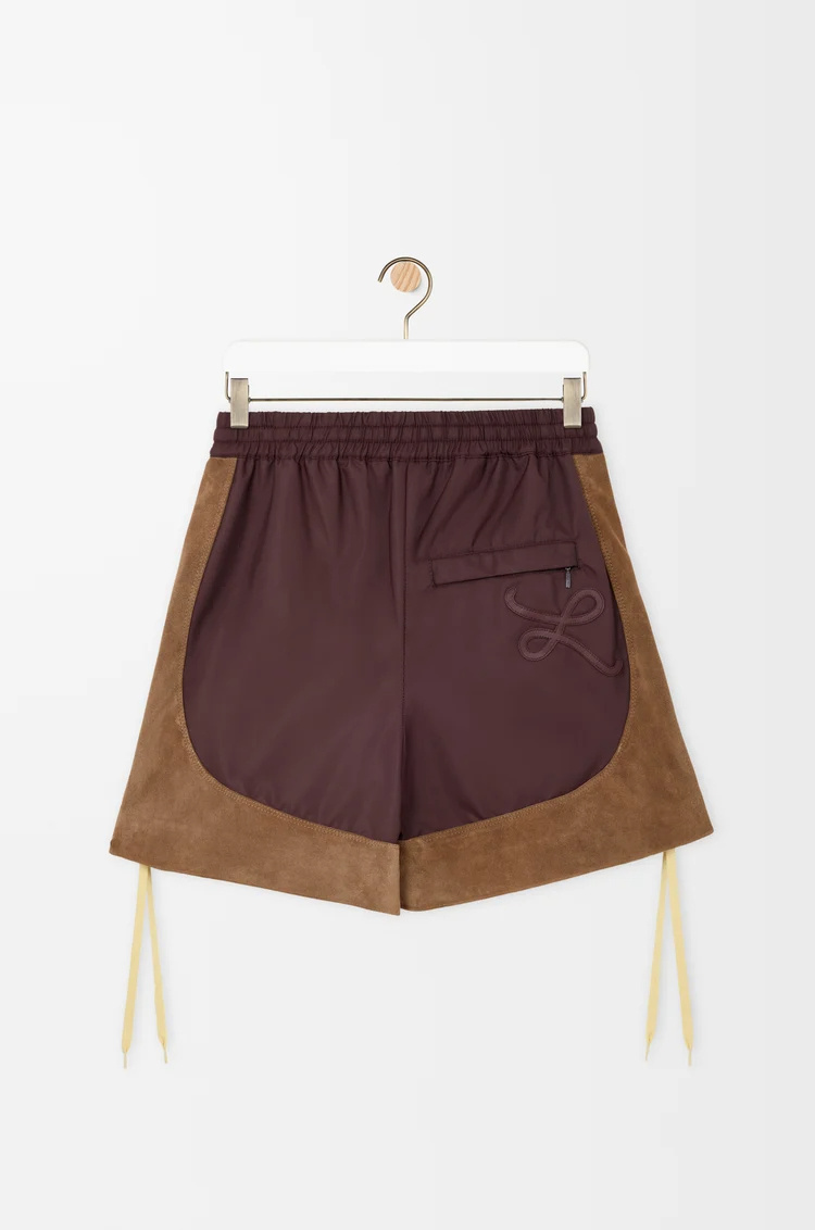 Loewe Shorts In Technical Fabric In Brown