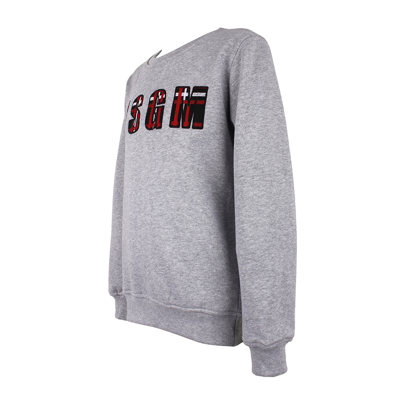 Msgm Logo Sweater In Gray