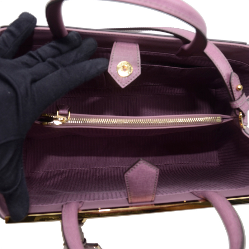 Fendi Logo Handbag In Purple
