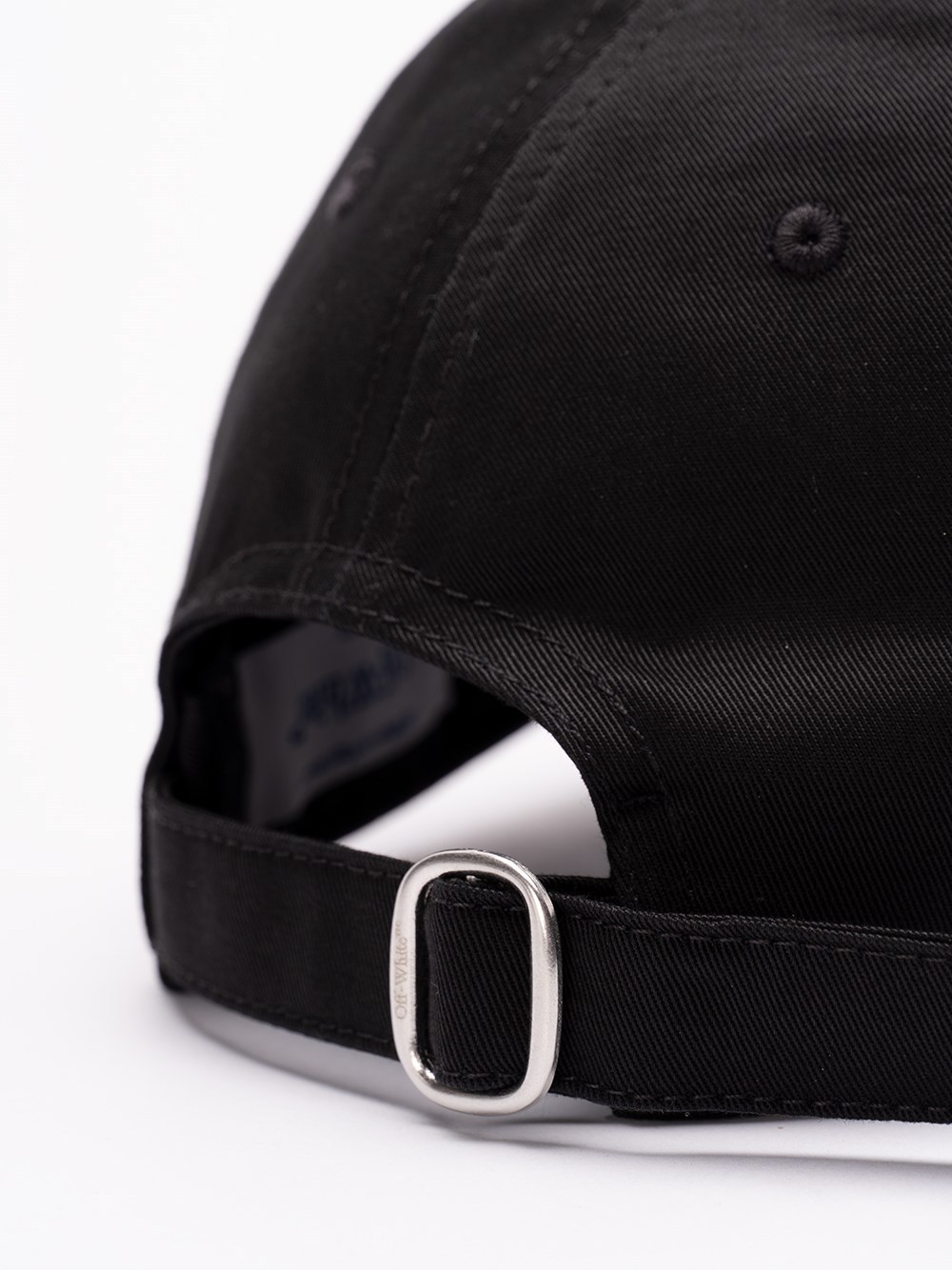 Off-white Logo-embroidered Cap In Black