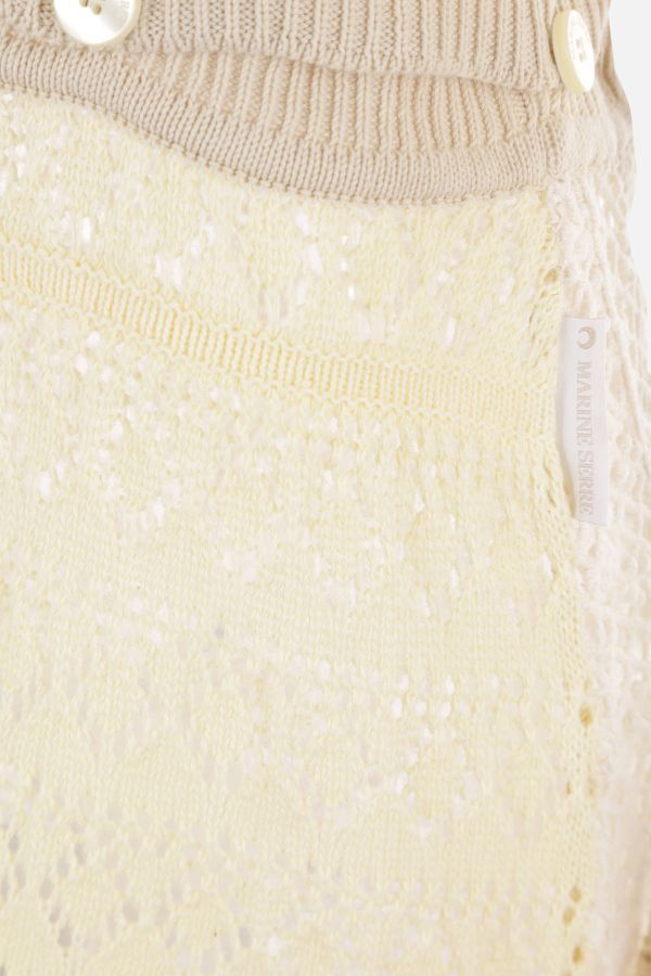 Marine Serre Crochet Mini Dress In Nude