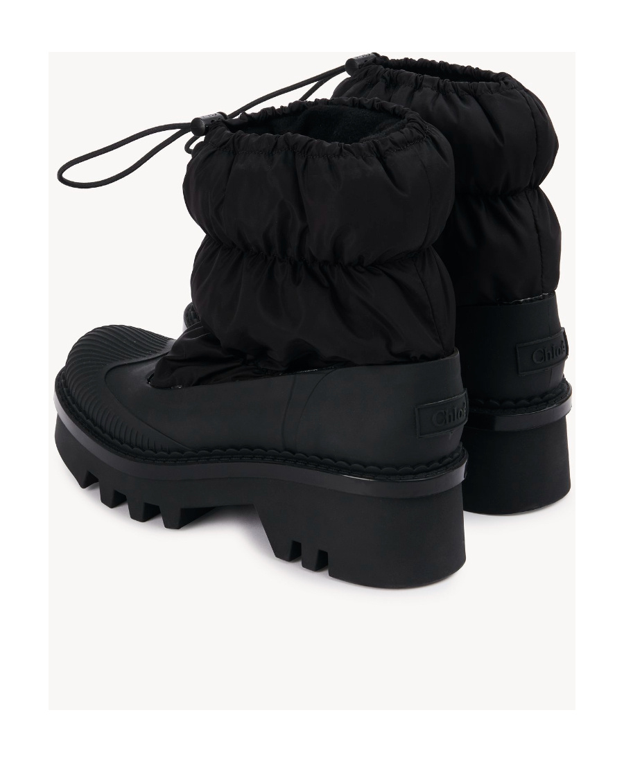Chloé Chloe Black Nylon And Rubber Raina Boots In Black