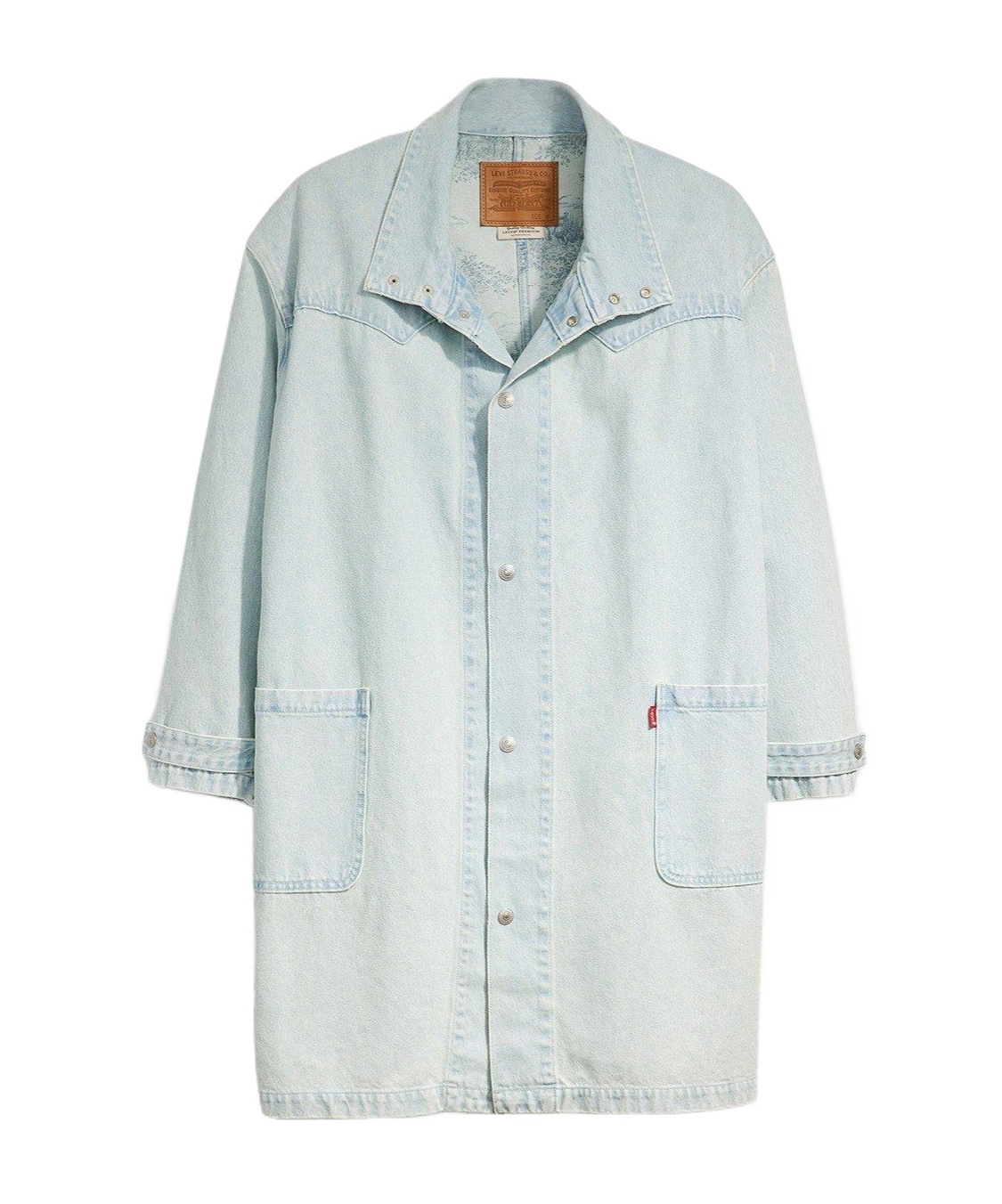 Levi's Long-sleeved Denim Coat In White