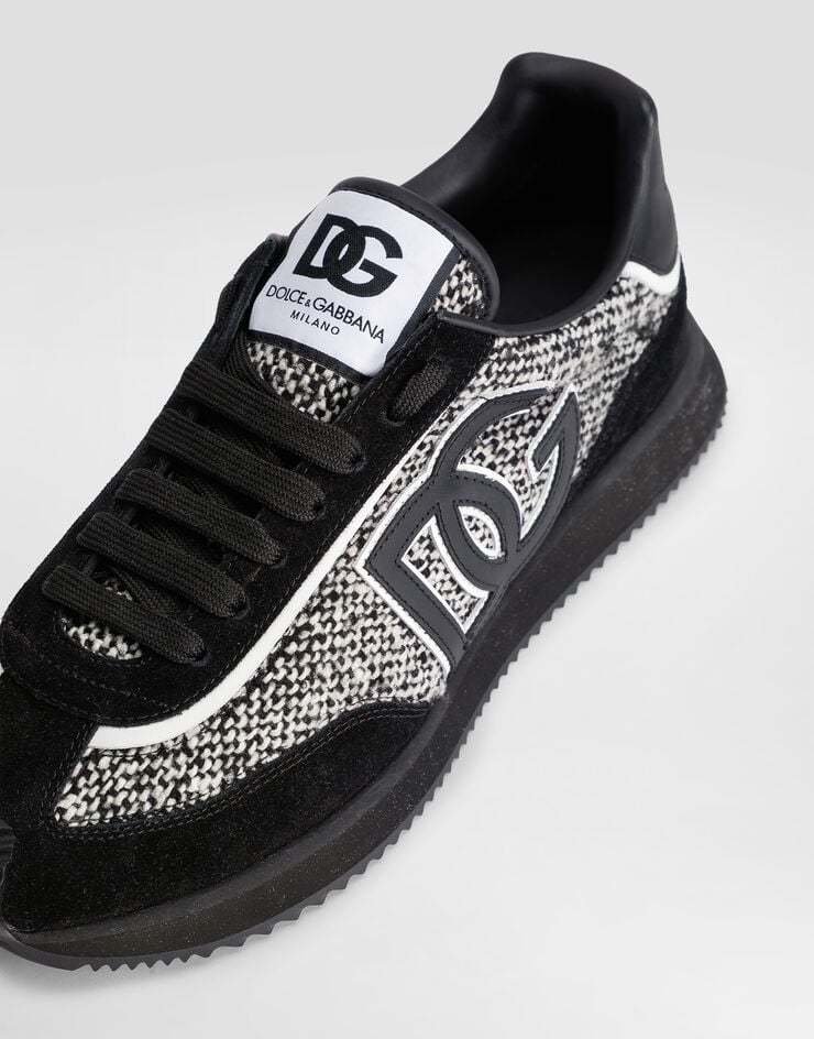 Dolce & Gabbana Low-top Wool Sneakers With Suede Inserts