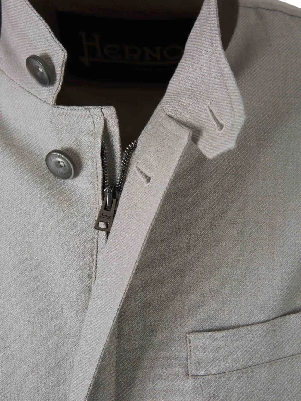 Herno Wool Coat In Gray