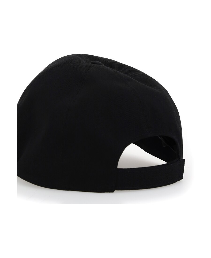 Versace Logo-embroidered Baseball Cap In Black