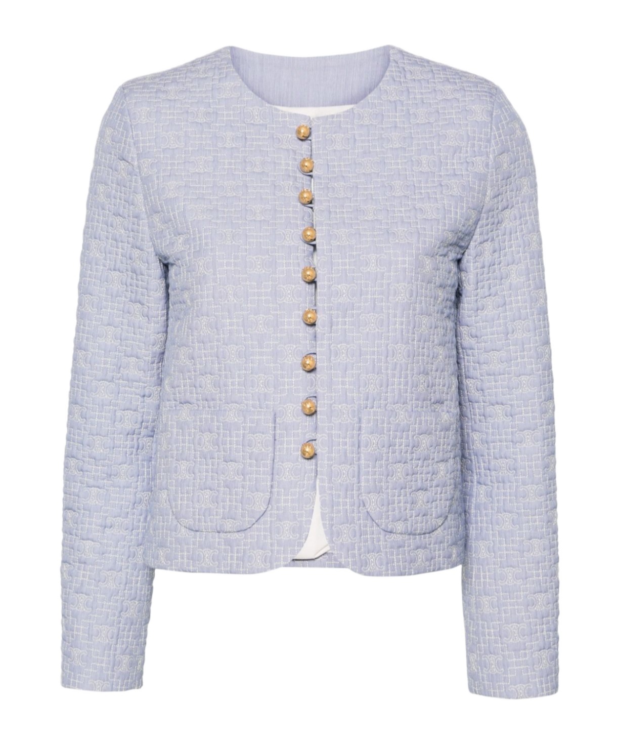 CELINE TRIOMPHE BOUTIS CHELSEA JACKET IN STRIPED COTTON