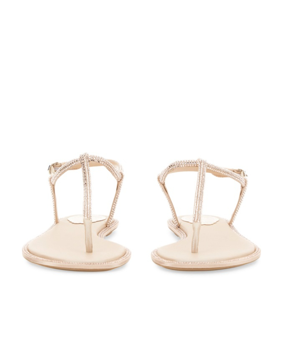 René Caovilla Diana Flip Flops Low Sandals With Crystals 10 Shoes In Grey