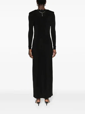 Y/project Detachable-sleeves Maxi Dress In Black