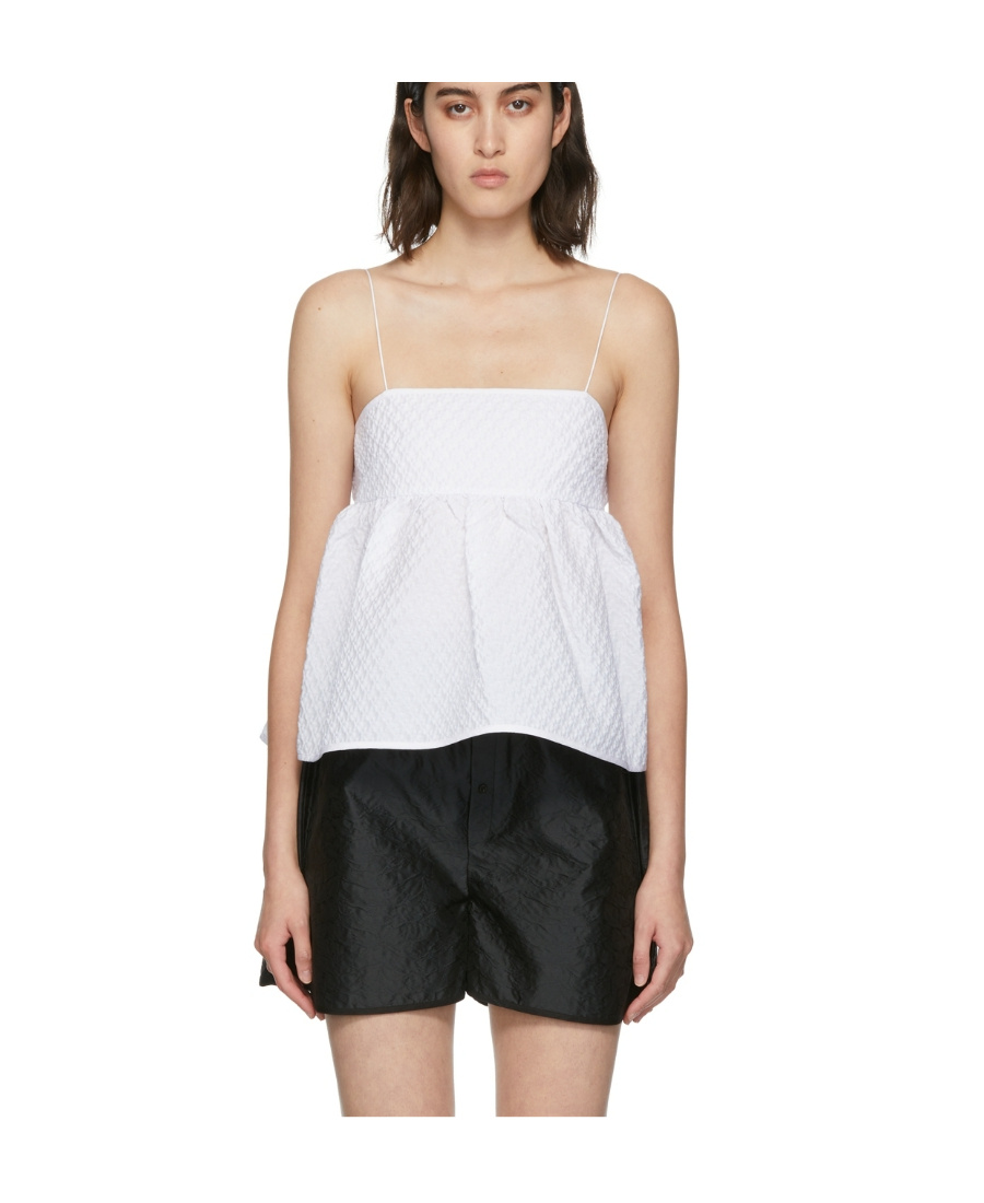 Cecilie Bahnsen Quilted Flared Top