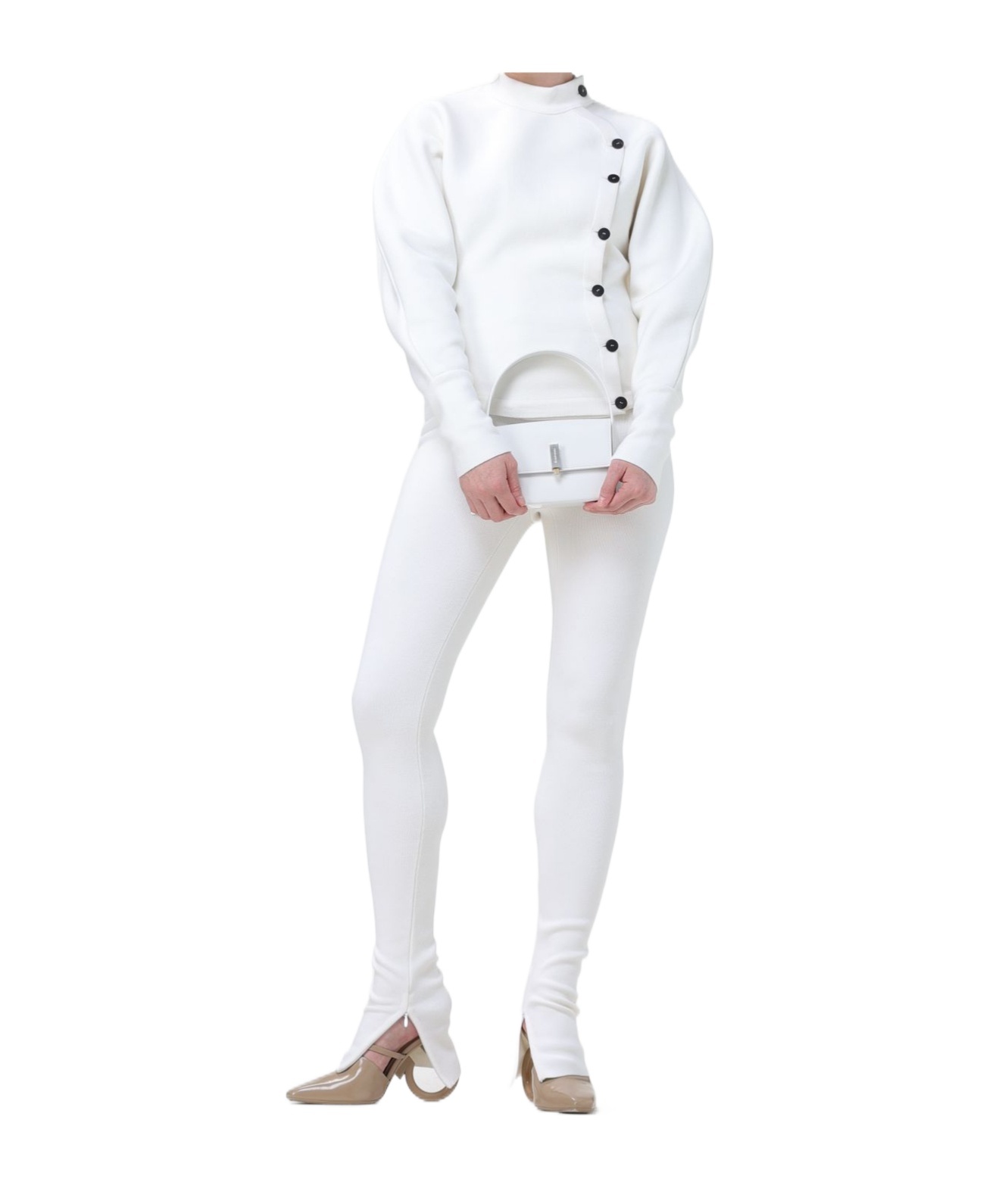 Ferragamo Blended Casual Pants In White