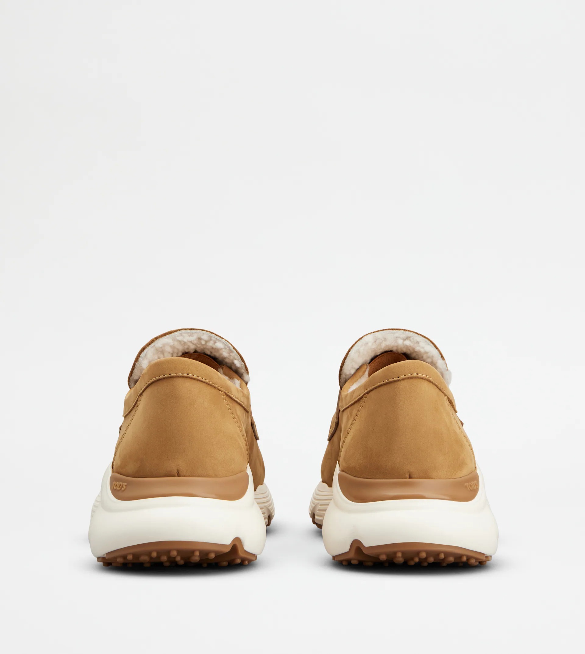 Tod's Round-toe Slip-on Sport Loafers In Brown