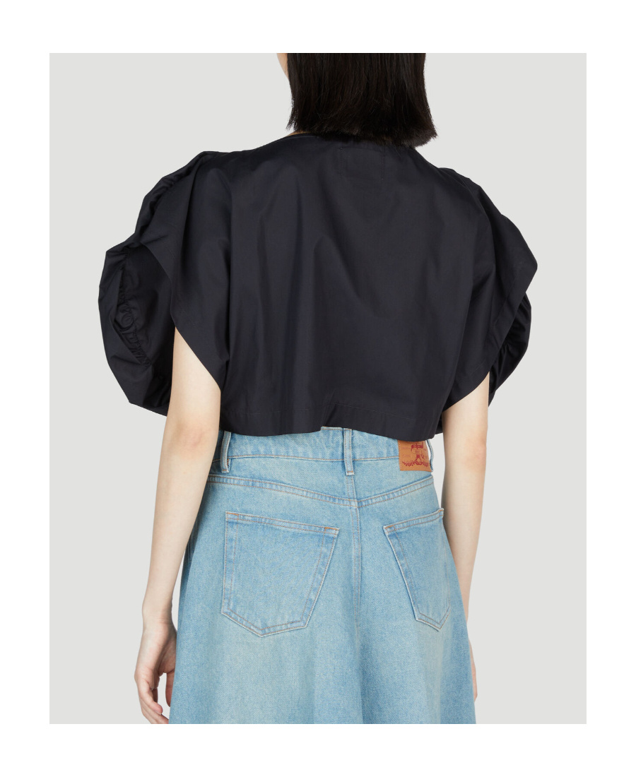 Shop Vivienne Westwood V-neck Short-sleeved Blouse In Black
