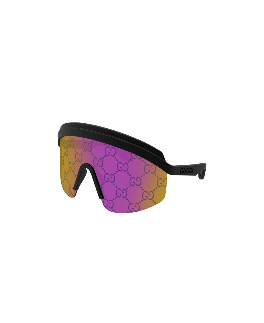 Gucci Eyewear Shield Frame Sunglasses In Purple