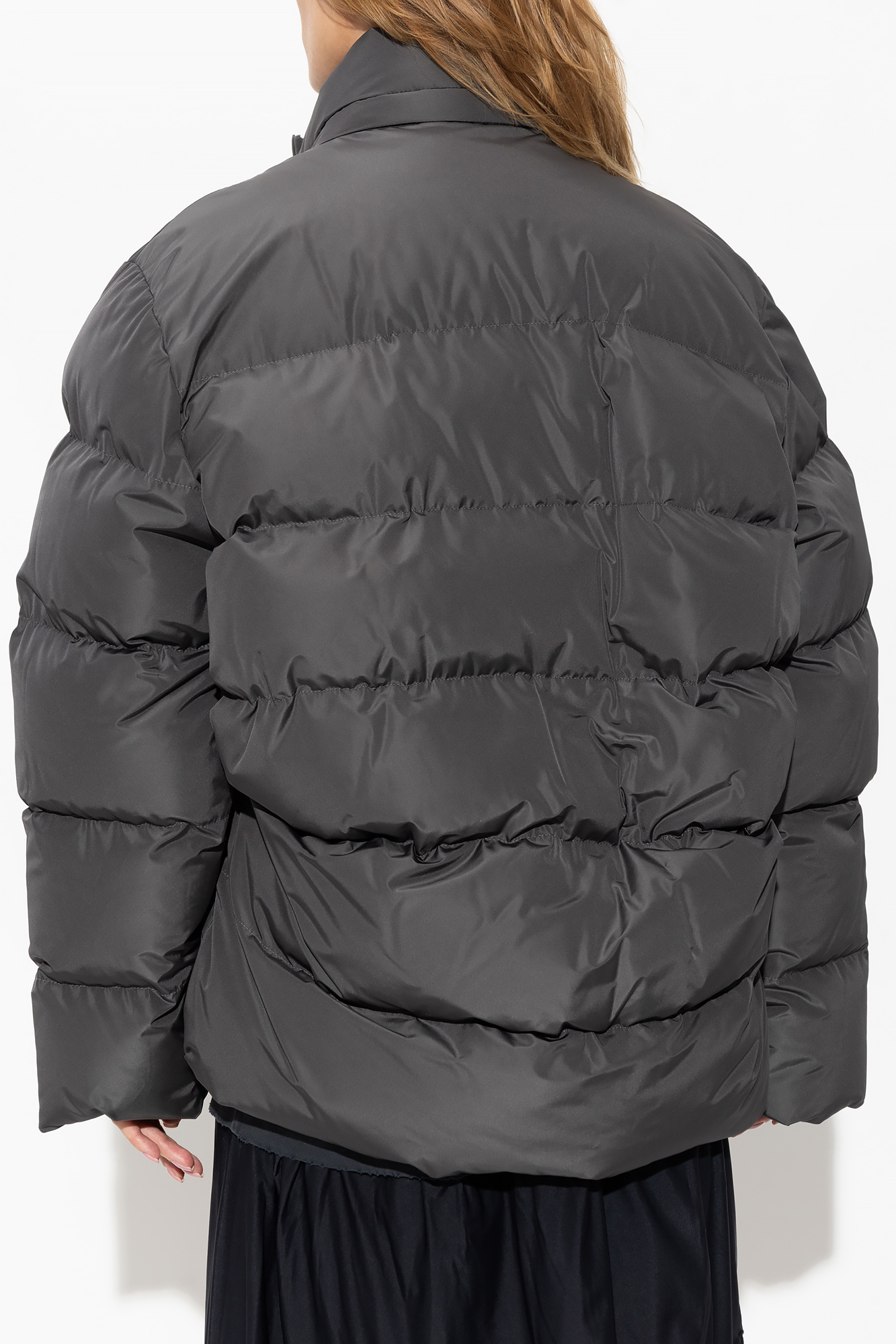 Balenciaga Logo-print Puffer Jacket In Black