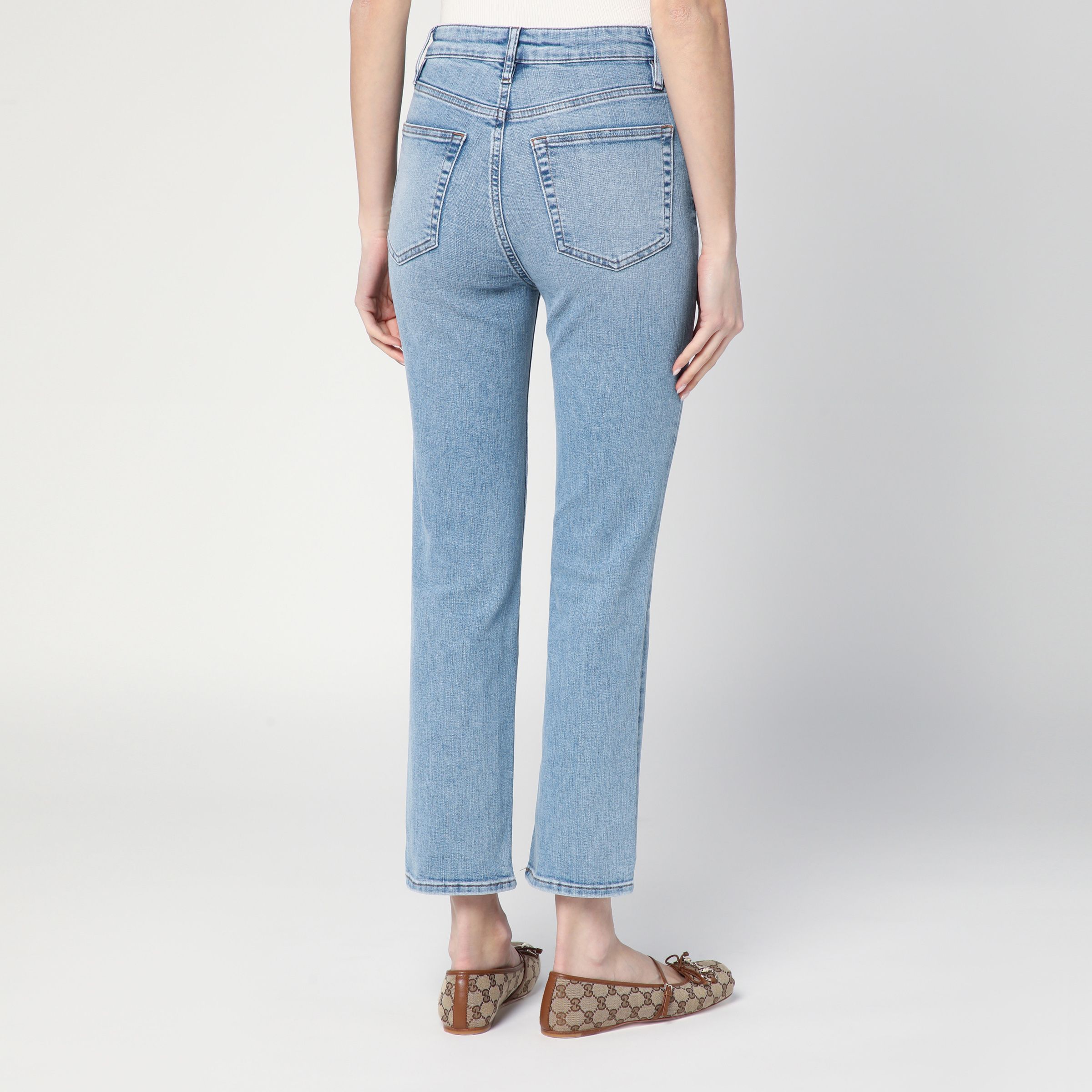 Frame The Pencil Jeans In Blue