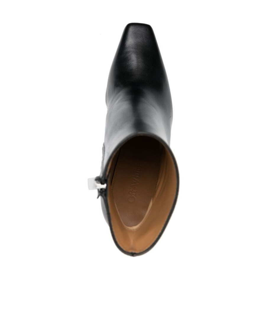 Off-white Allen Key Pointed-toe Ankle Boots In Black