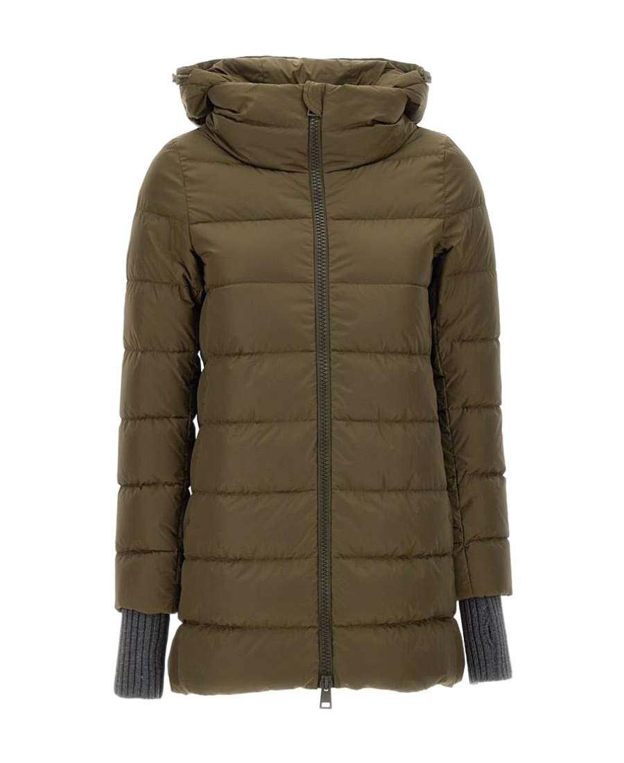 Herno Women A-shape Puffer Jacket In Green