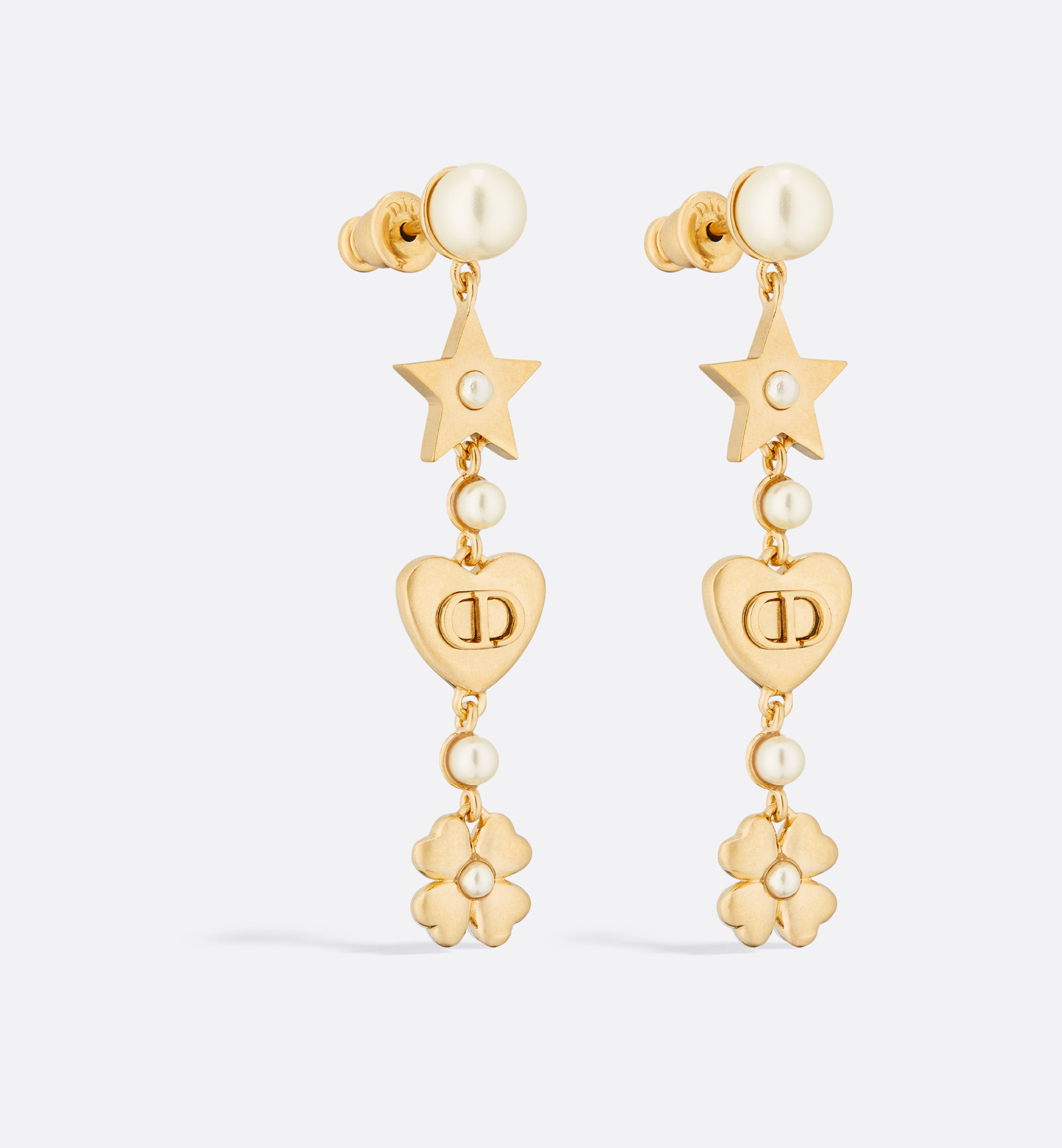 Dior Lucky Earrings In Gold