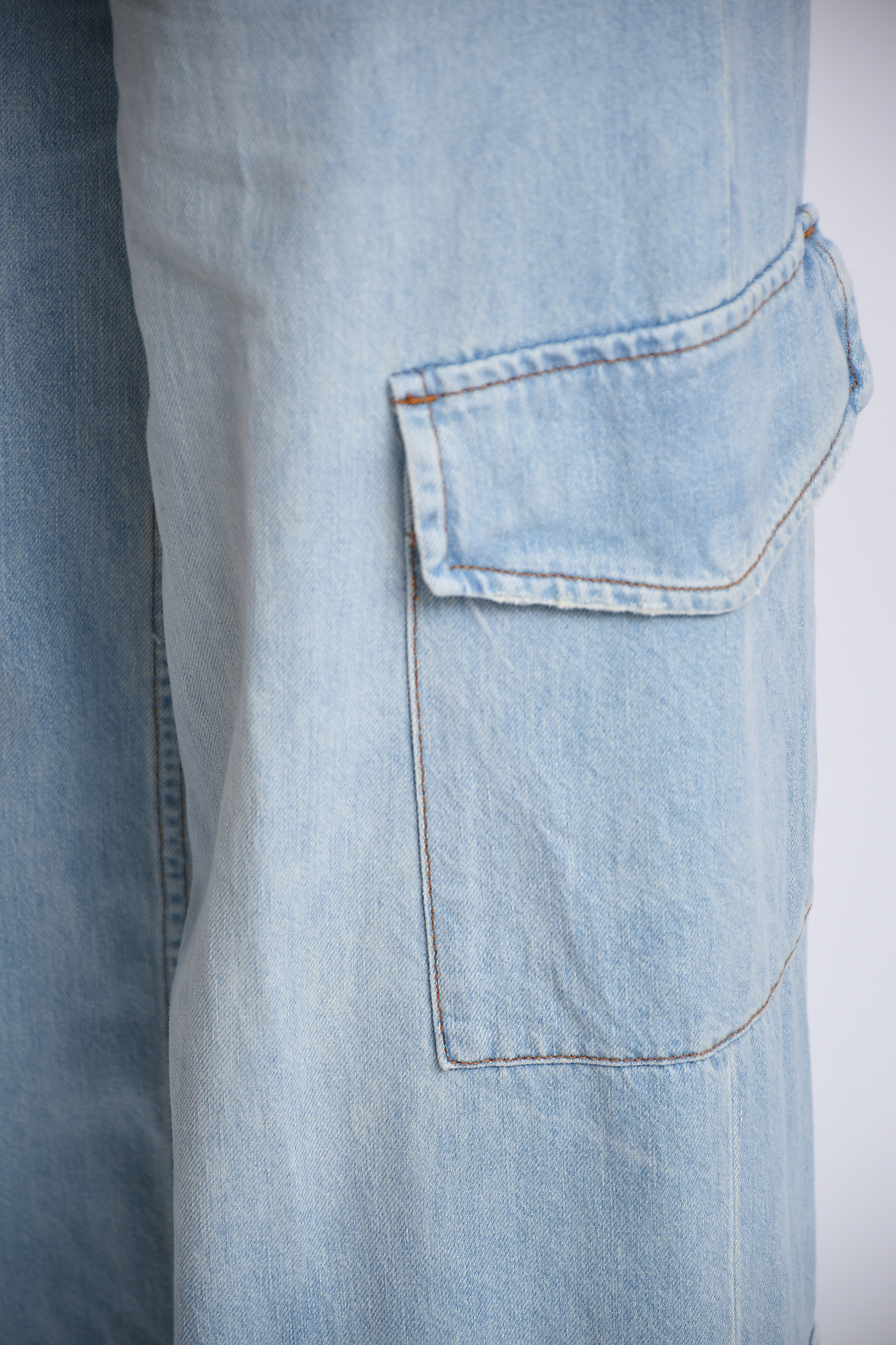 Haikure Denim Cargo Pants In Gray