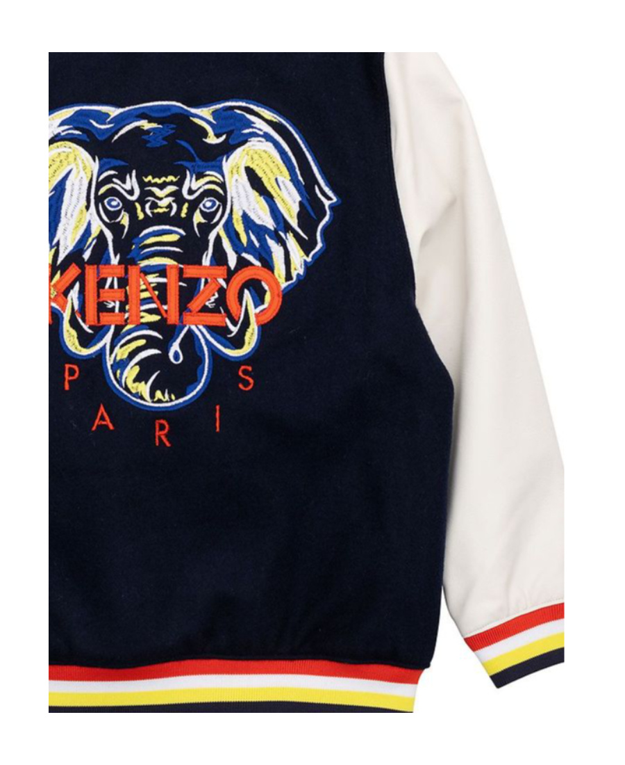Kenzo Elephant-graphic Bomber Jacket In Black