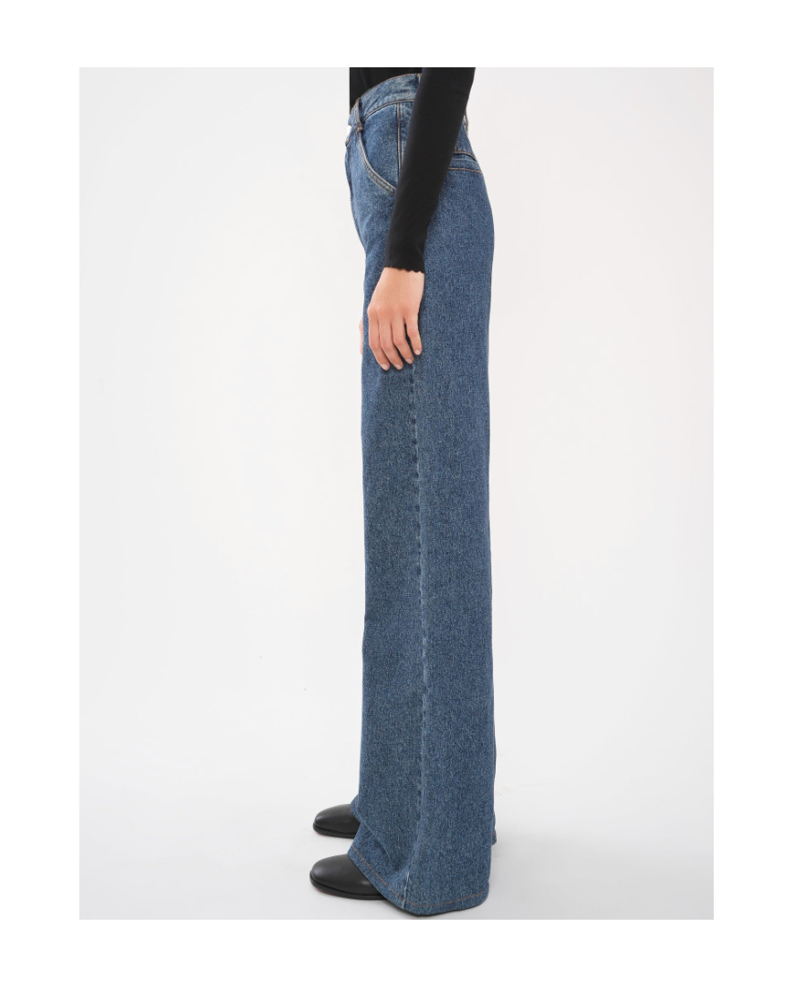 Chloé High-rise Wide-leg Jeans In Blue