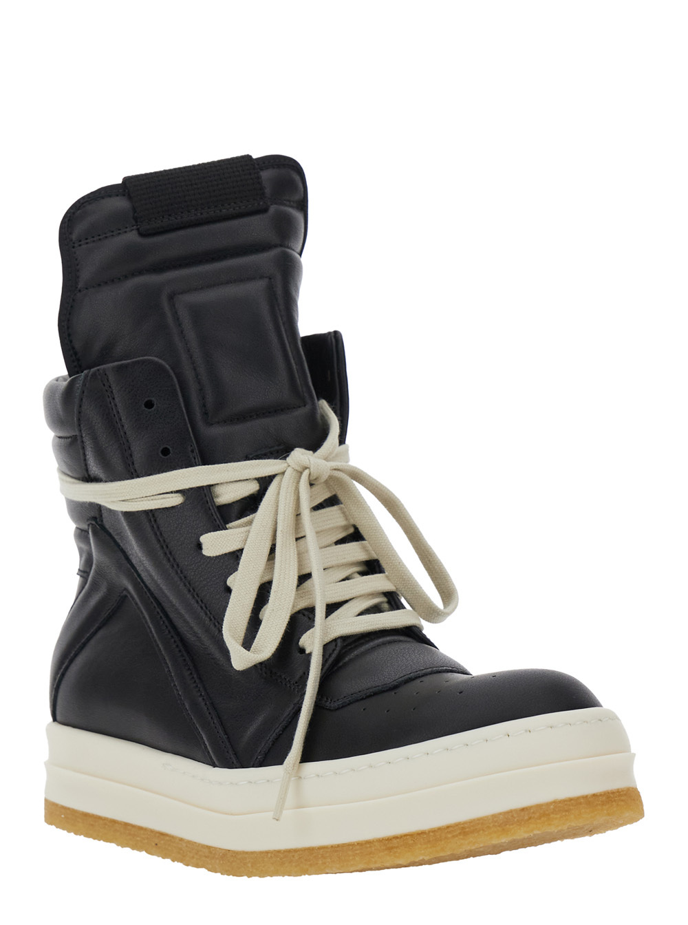 Rick Owens Geobasket Zip-fastening Sneakers In Black