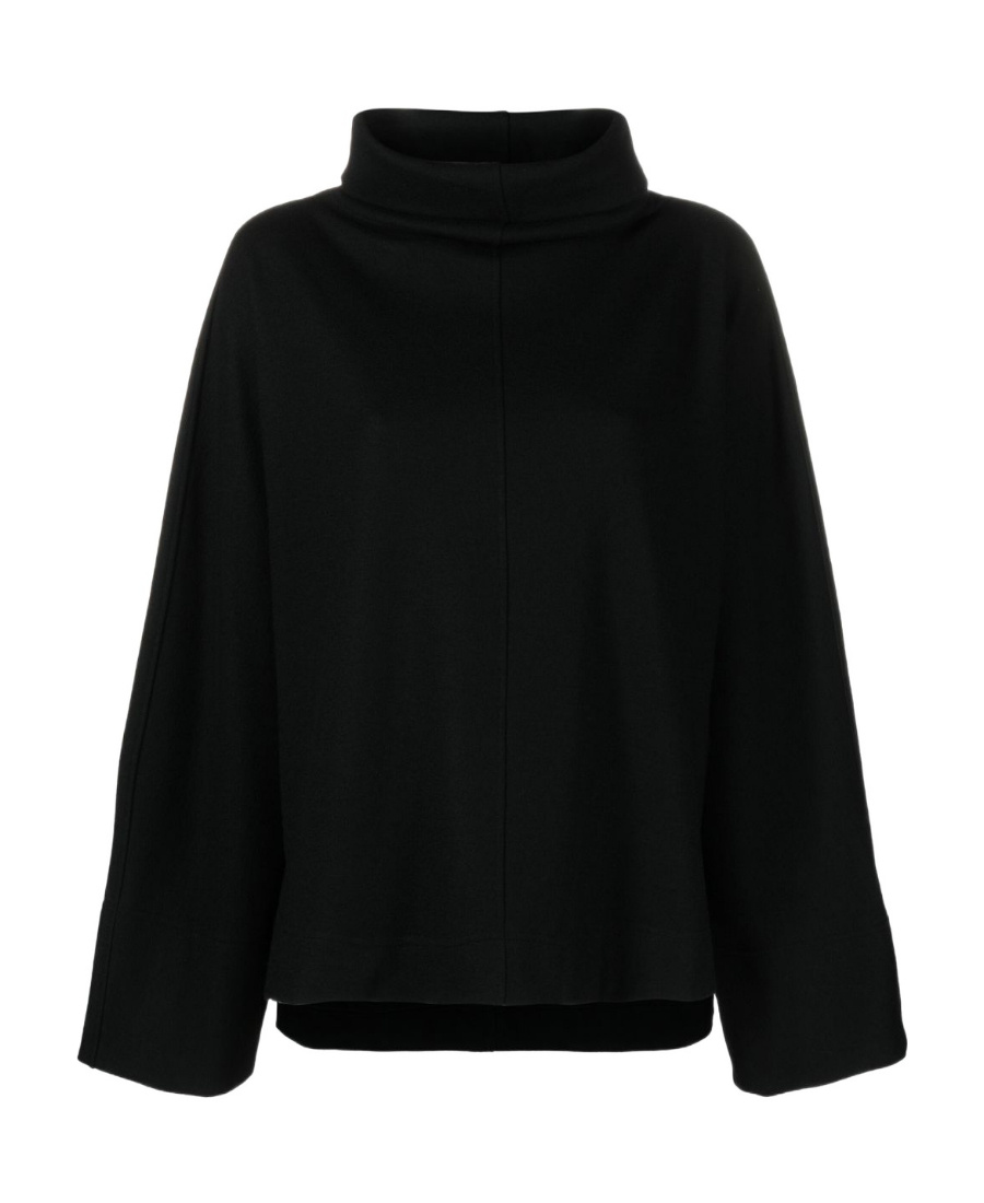 Shop Issey Miyake Mock-neck Wide-sleeved Top In Black