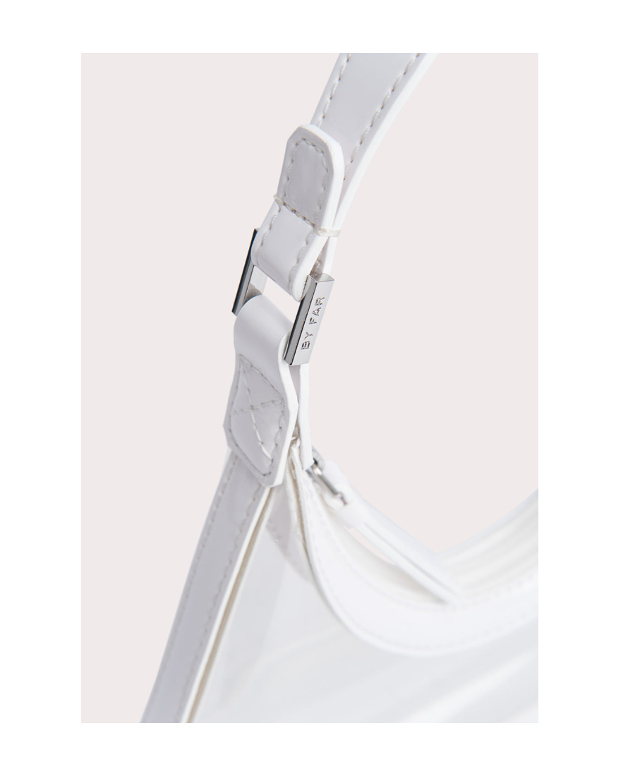 By Far Logo Shoulder Bag In White