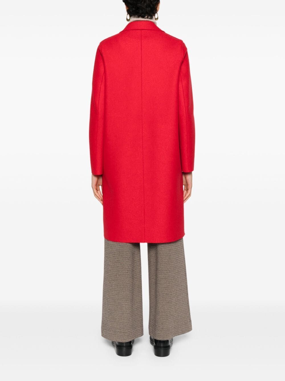 Harris Wharf London Wool Coat In Red