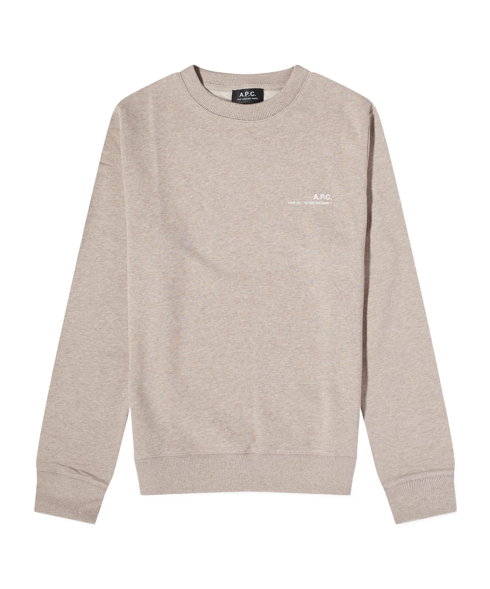 Apc Sweatshirt With Logo Print In Nude