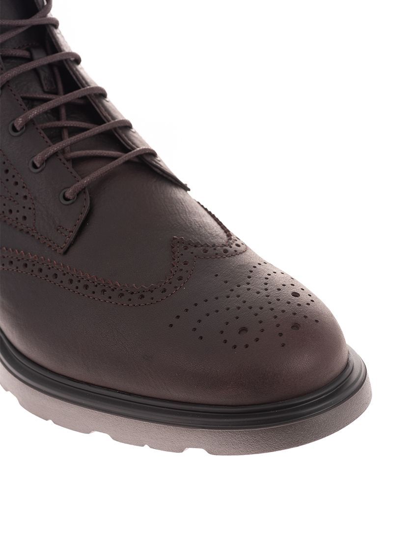 Hogan Lace-up Ankle Boots In Black