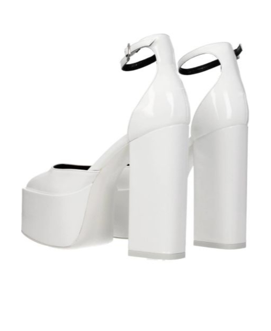 Paris Texas Jane 130mm Platform Pumps In White