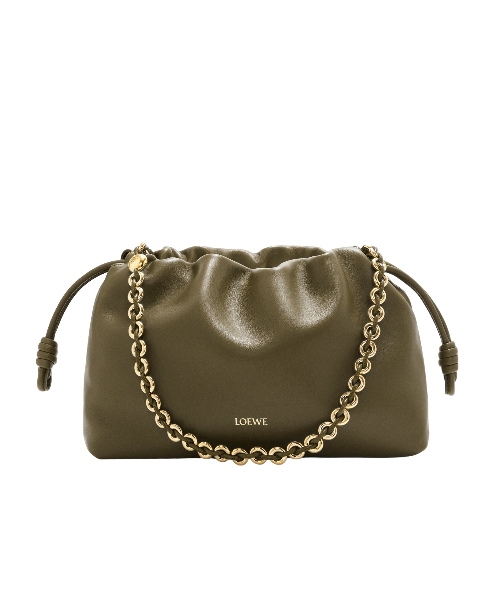 Shop Loewe Flamenco Purse Bag In Mellow Nappa Lambskin In Green