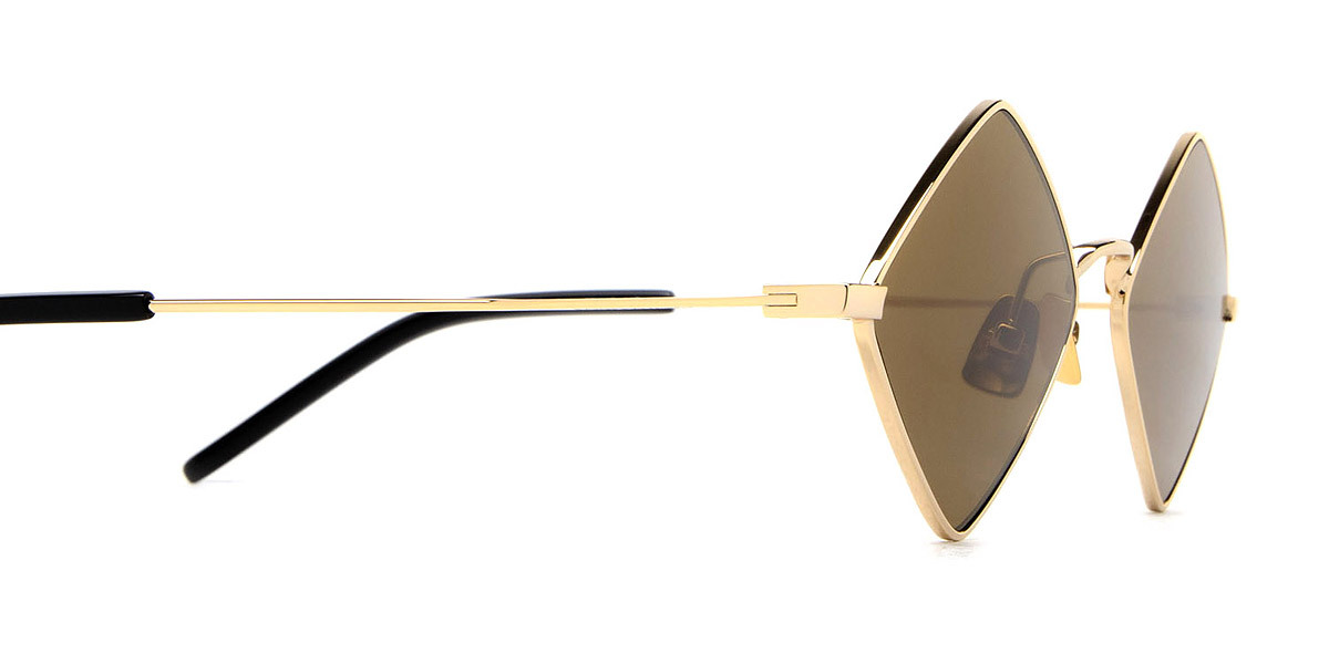 Saint Laurent Lisa Diamond-frame Sunglasses In Brown
