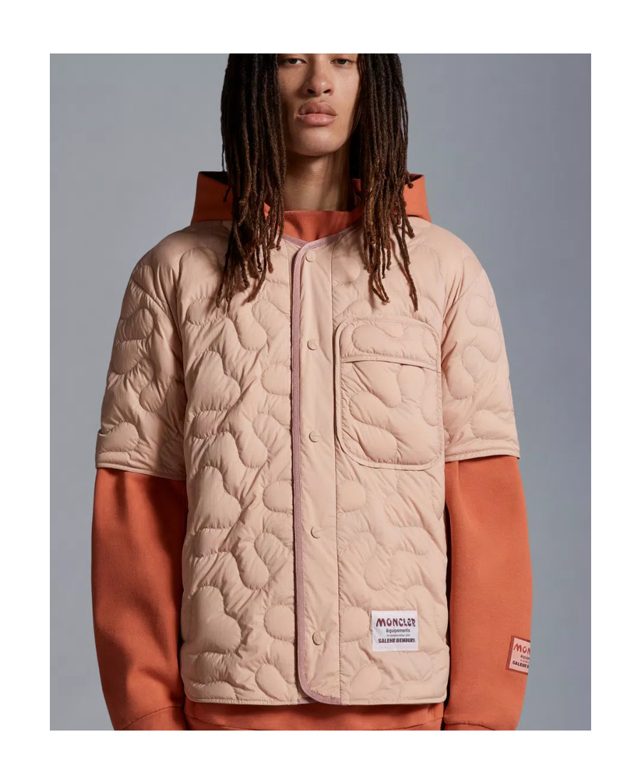 Moncler X Salehe Bembury Shirt Down Jacket In Nude