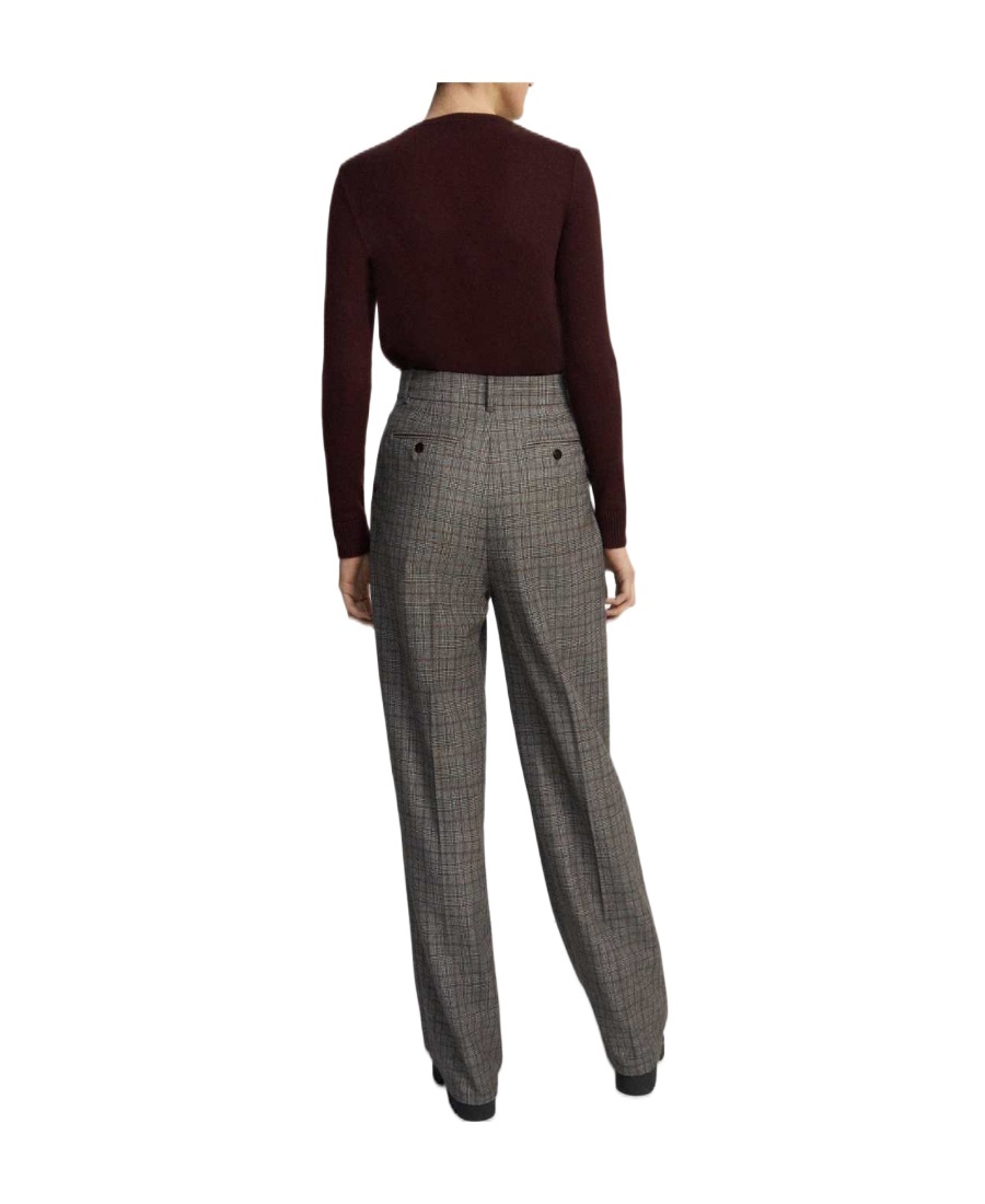 Theory Checked Tailored Trousers In Gray