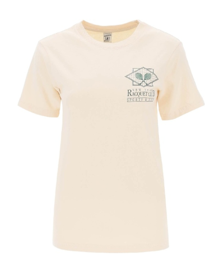 Sporty And Rich T-shirt With Round Neck And Short Sleeves In White