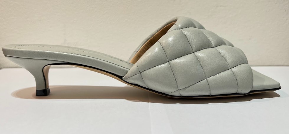 Bottega Veneta Padded Sandals With 4 Cm Heel Height For Women In Gray