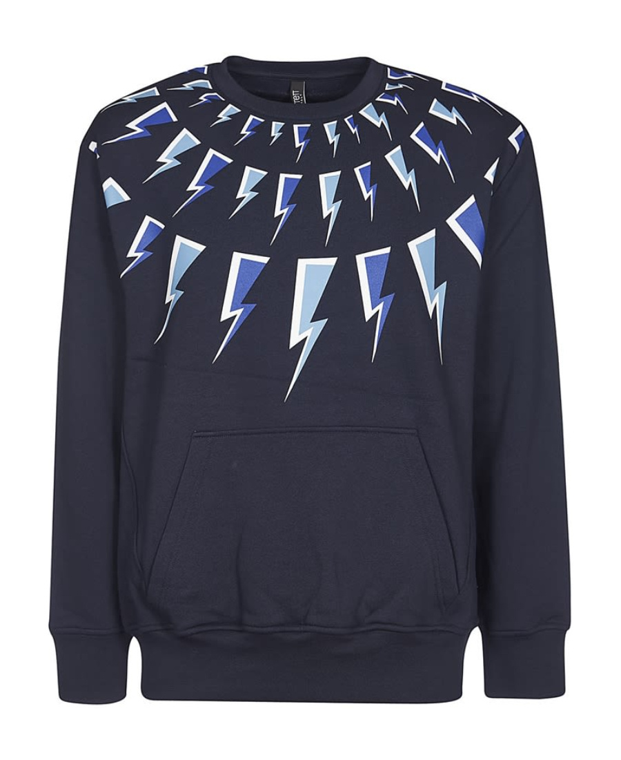 Neil Barrett Thunderbolt-print Sweatshirt In Black