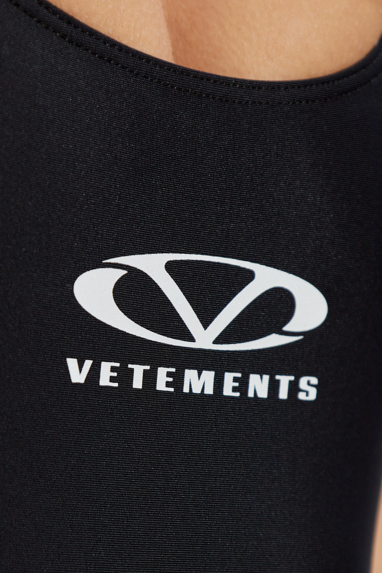 Vetements Backless One-piece Swimsuit In Black