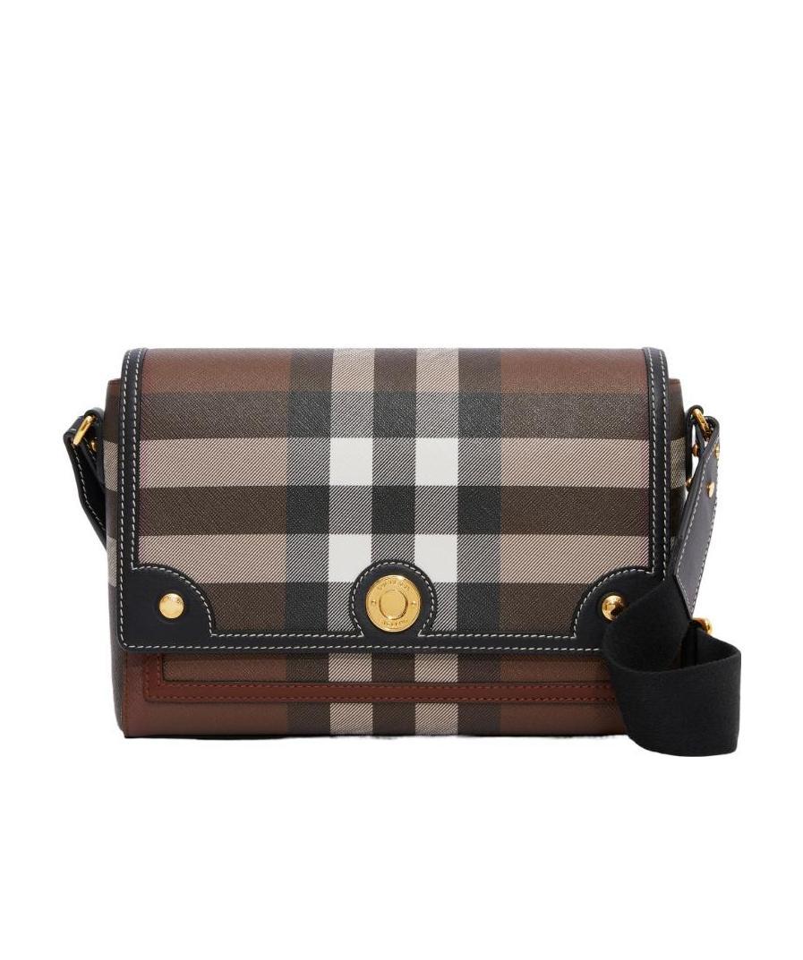 Burberry Note Check Crossbody Bag In Multicolor