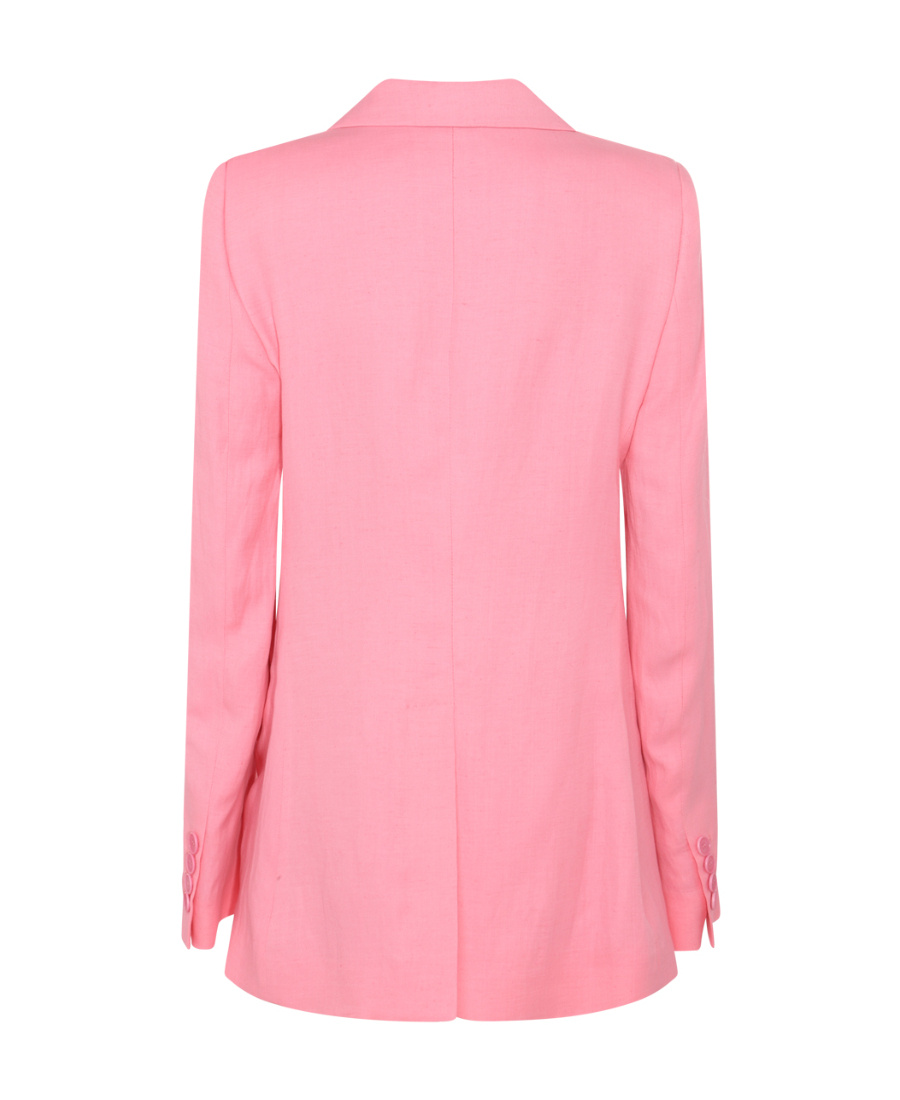 Stella Mccartney Viscose And Linen Single-breasted Blazer In Pink