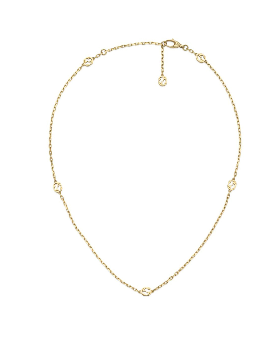 Gucci Interlocking G 18k Gold Chain Necklace In Yellow