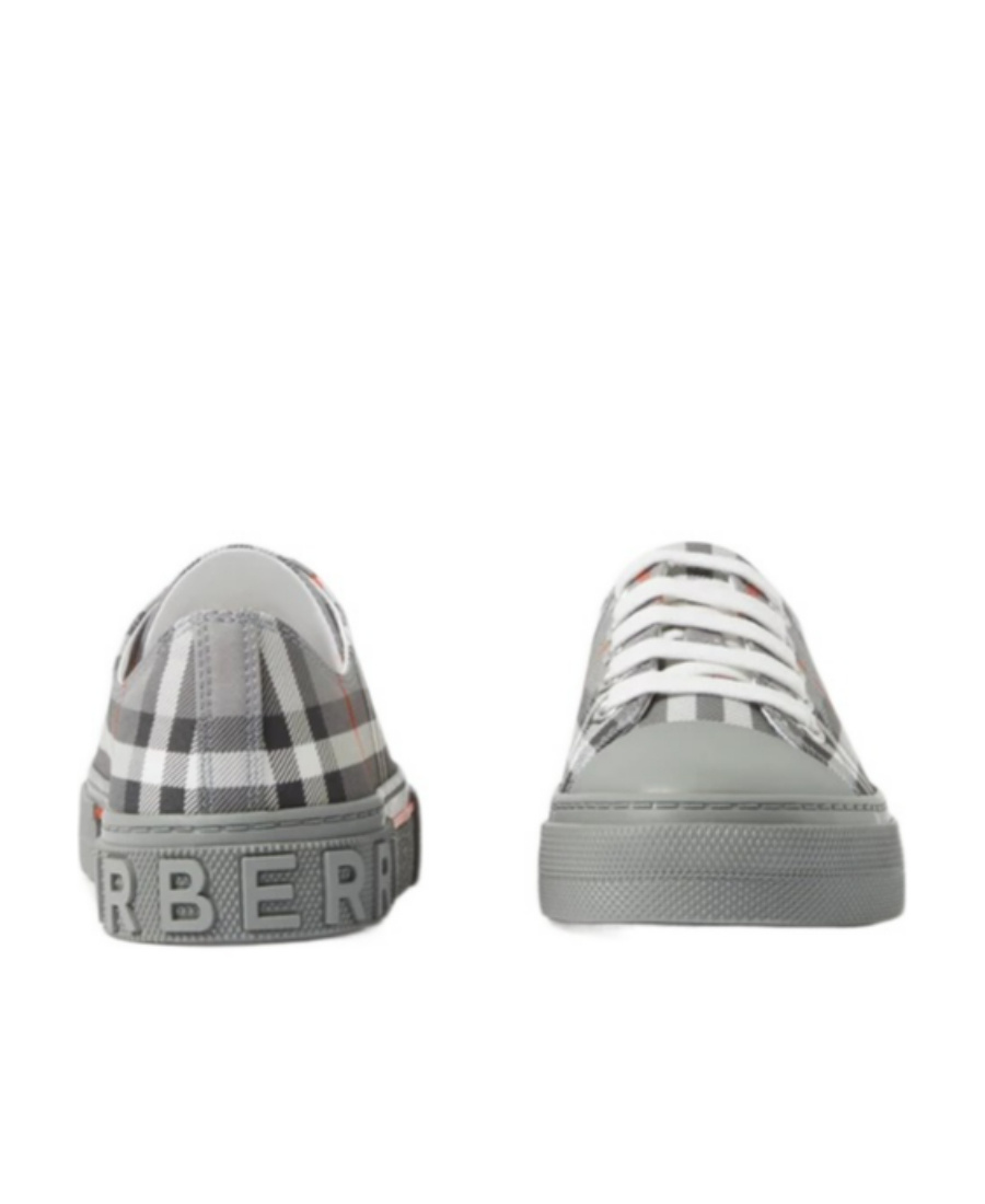 BURBERRY CHECK-PATTERN CANVAS SNEAKERS