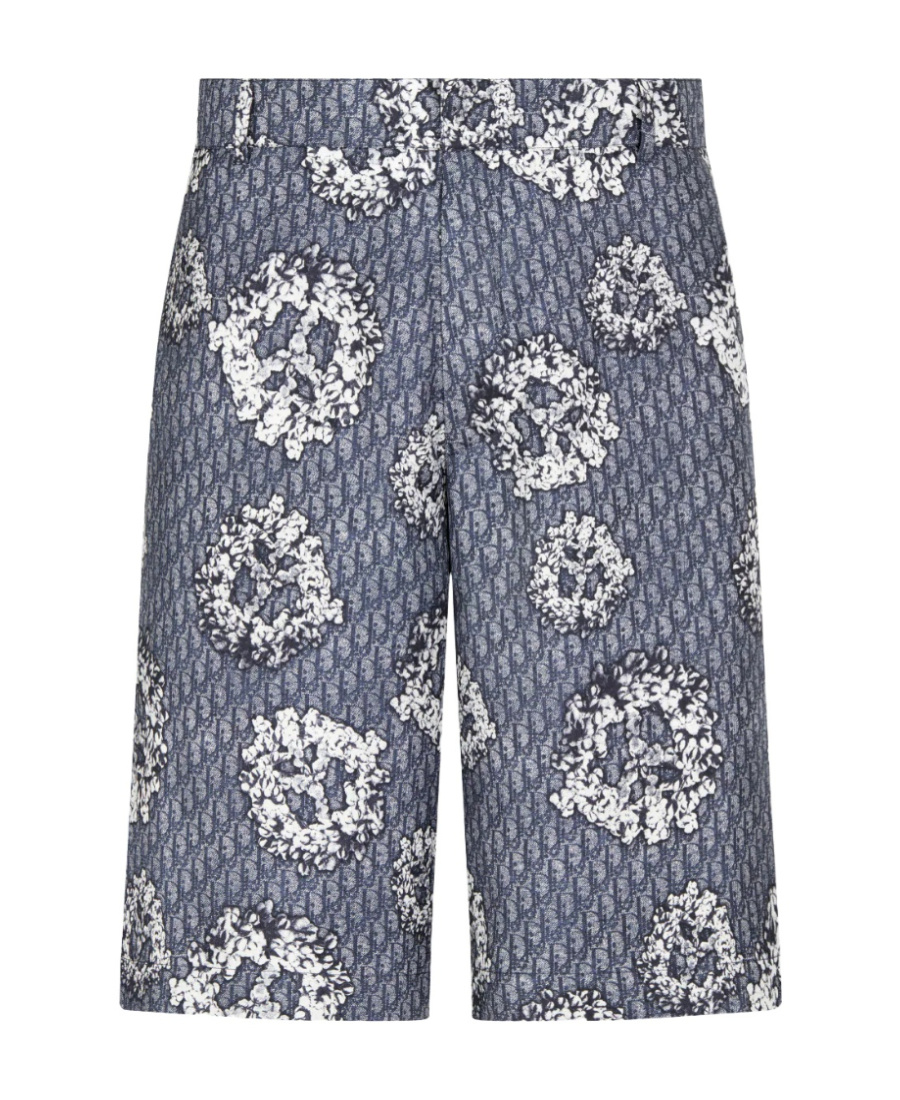 Dior Pattern Shorts In Gray
